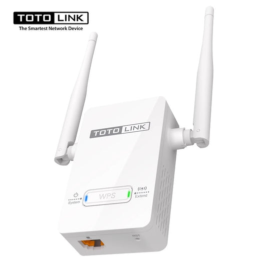 TOTOLINK WIFI Extender 300M Wireless Network Amplifier 2.4Ghz Dual Antenna Home Wifi Repeater, Mobile Phone Easy And Fast Setup
