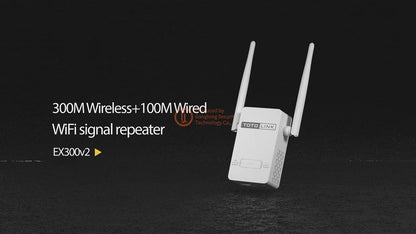 TOTOLINK WIFI Extender 300M Wireless Network Amplifier 2.4Ghz Dual Antenna Home Wifi Repeater, Mobile Phone Easy And Fast Setup